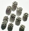 10 9mm Antique Silver Daisy Flower Beads
